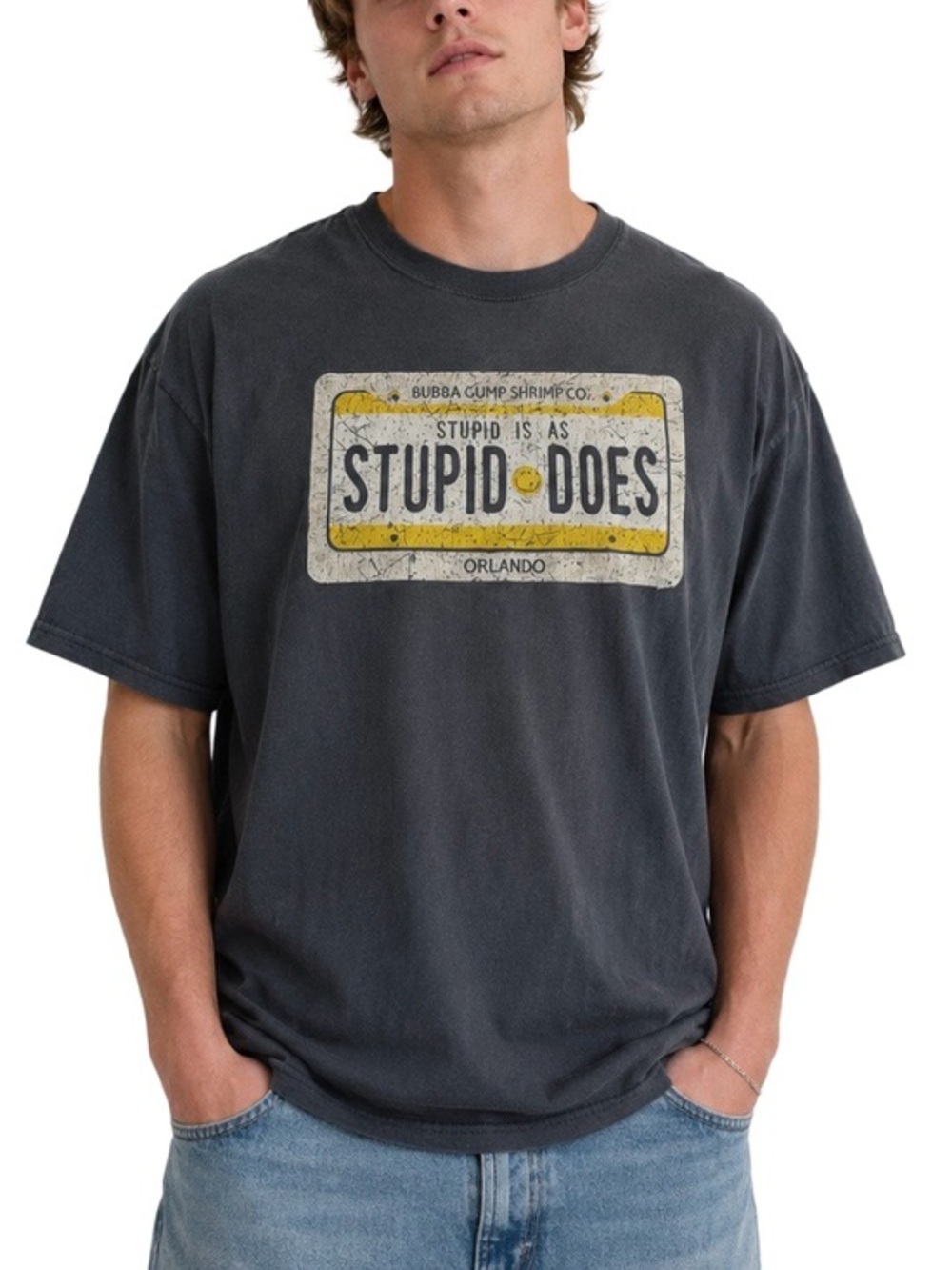 Bubba Gump Shrimp Co Stupid Is As Stupid Does T Shirt Orlando Black Size 2X